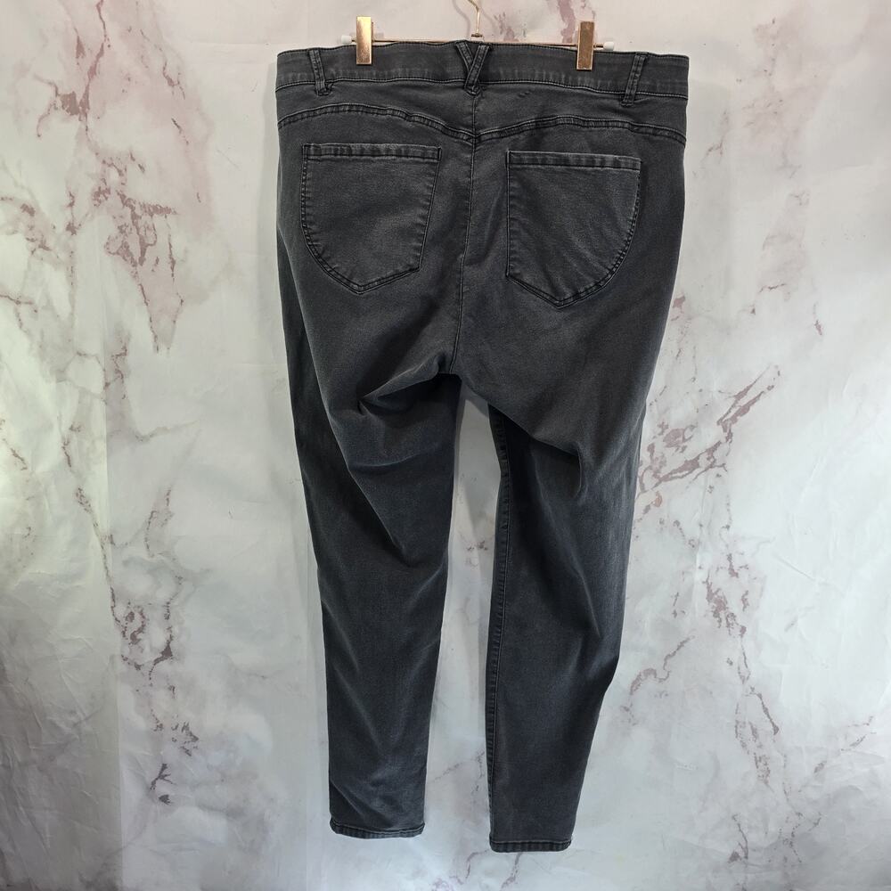 Democracy Jeans Women 18W X 29 Black Mid Rise Crop Denim Skinny Ab Solution